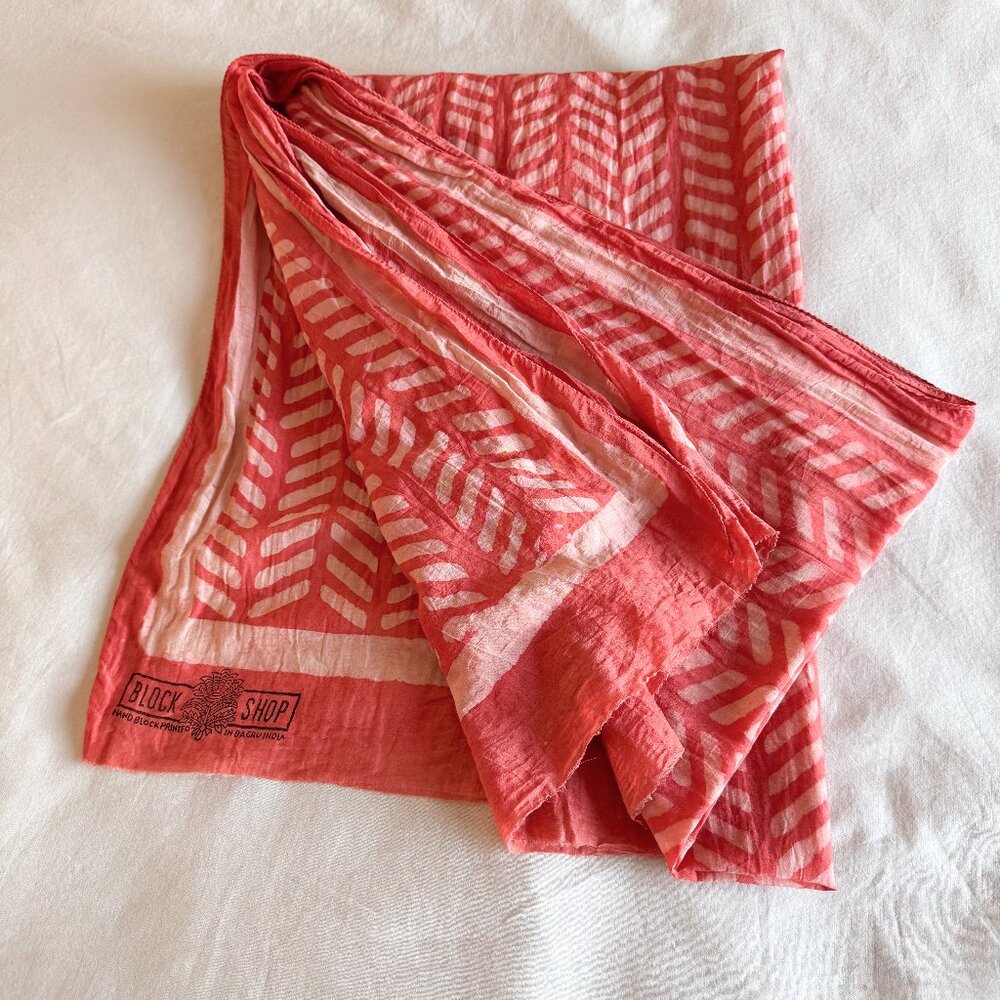 Block Shop Textiles Herringbone Patterned Scarf - image 8